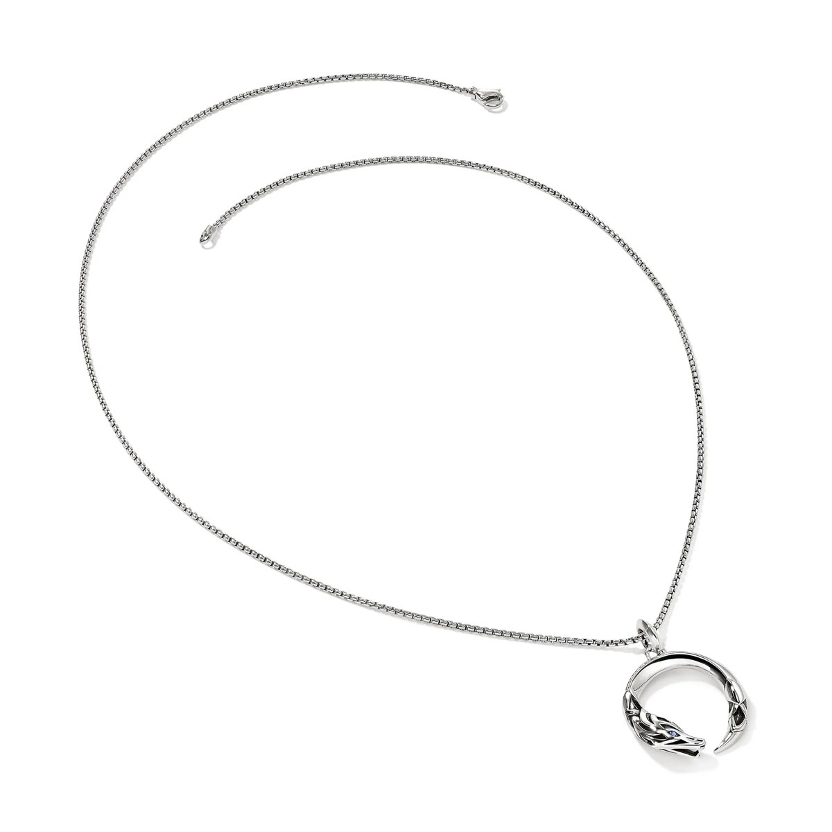 John Hardy Naga Necklace in Sterling Silver with Sapphires