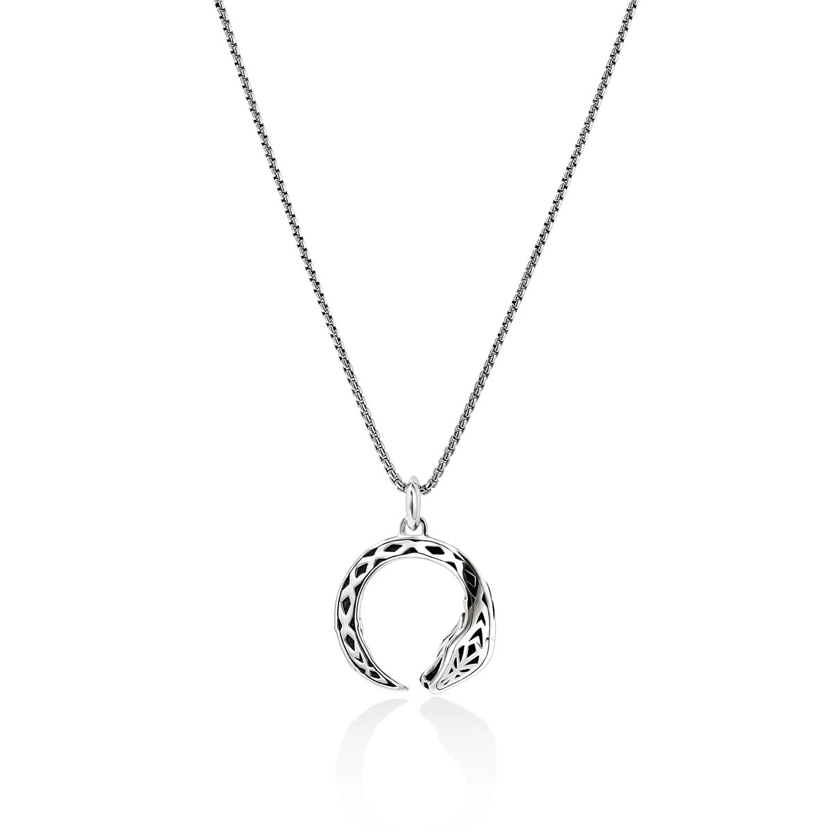John Hardy Naga Necklace in Sterling Silver with Sapphires