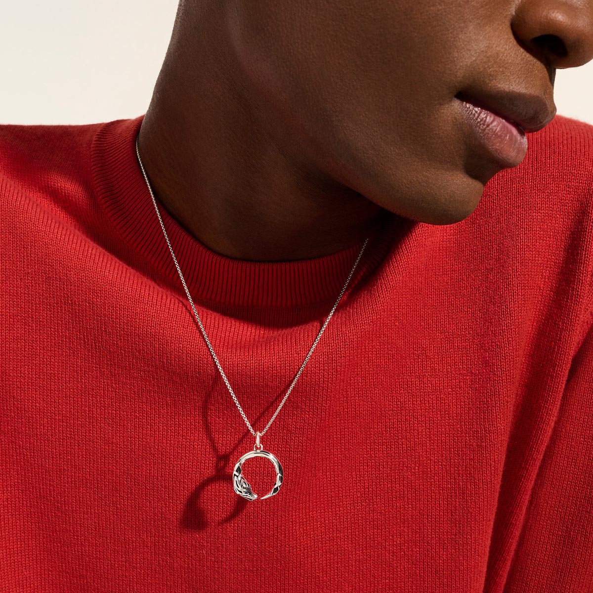 John Hardy Naga Necklace in Sterling Silver with Sapphires