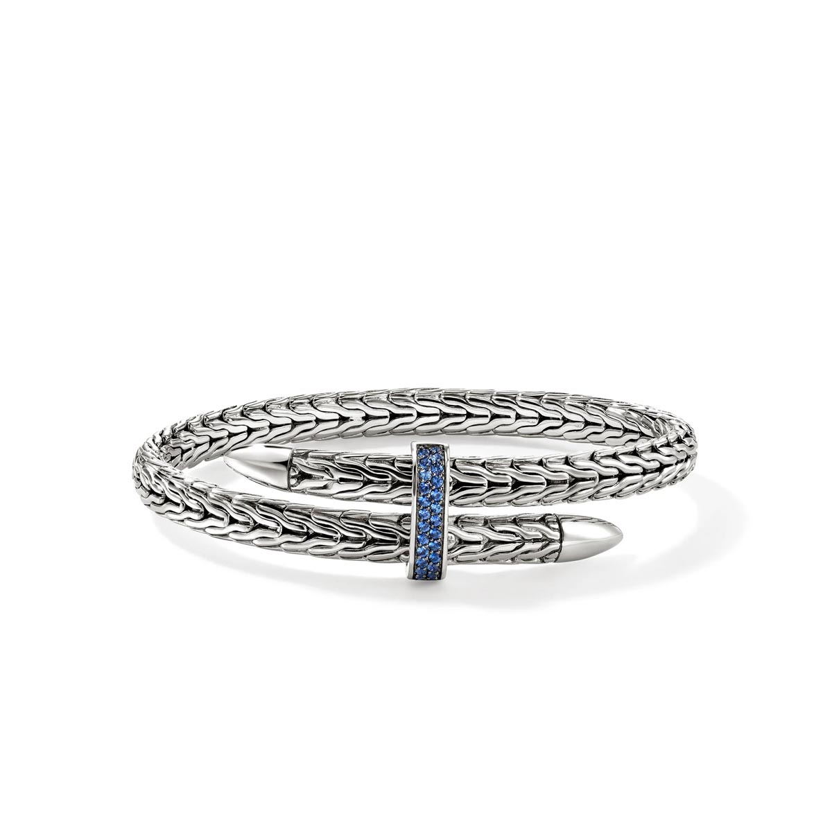 John Hardy Spear Sapphire Bangle Bracelet in Sterling Silver