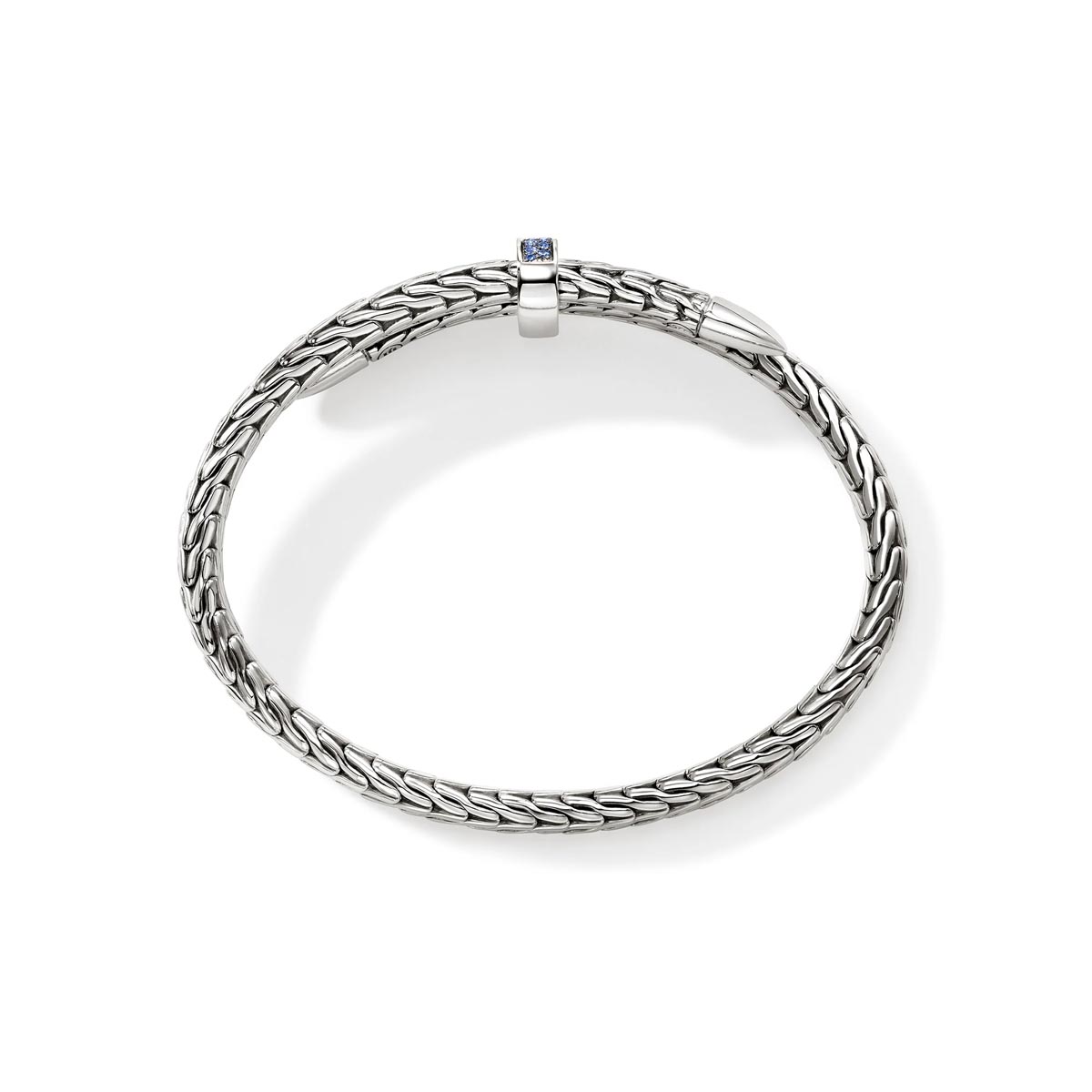 John Hardy Spear Sapphire Bangle Bracelet in Sterling Silver