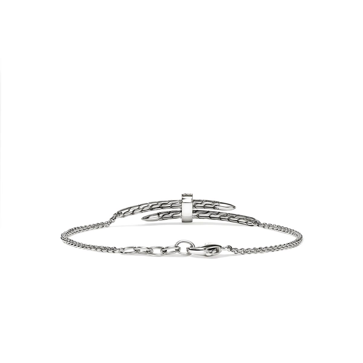 John Hardy Spear Diamond Pave Bracelet in Sterling Silver (1/10ct tw)