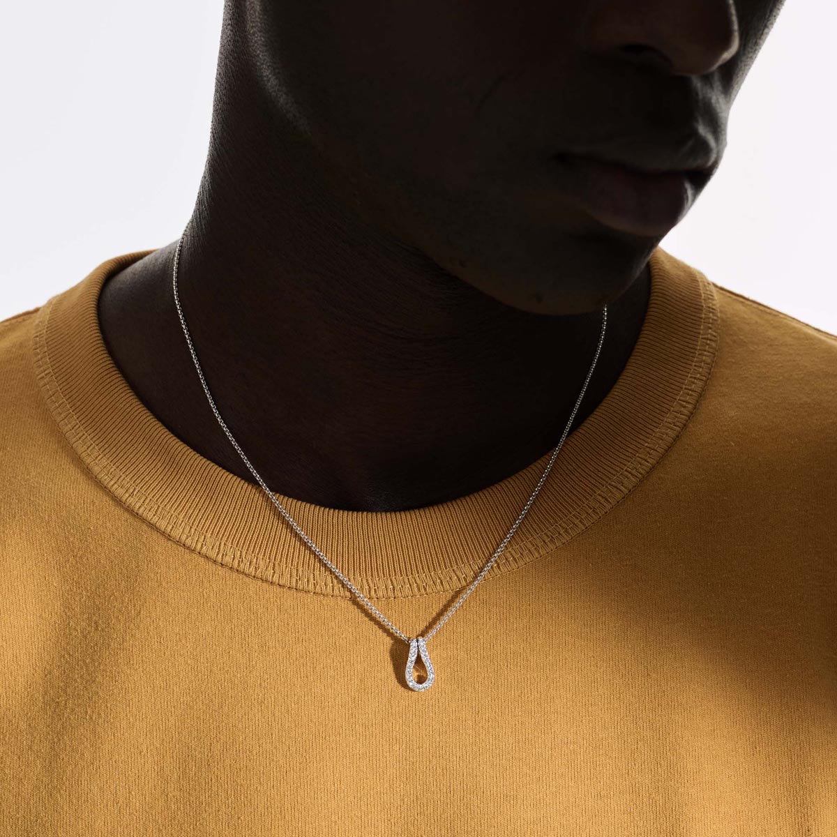 John Hardy Surf Diamond Pave Necklace in Sterling Silver (1/5ct tw)