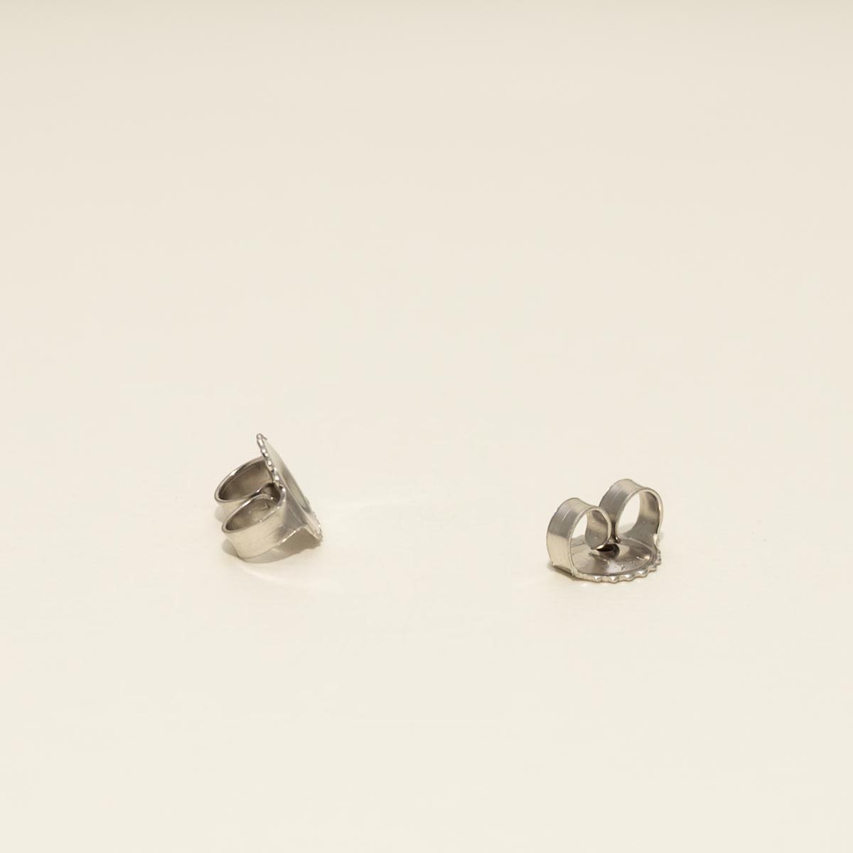 Cushion Cut Blue Diamond Stud Earrings in 14kt White Gold