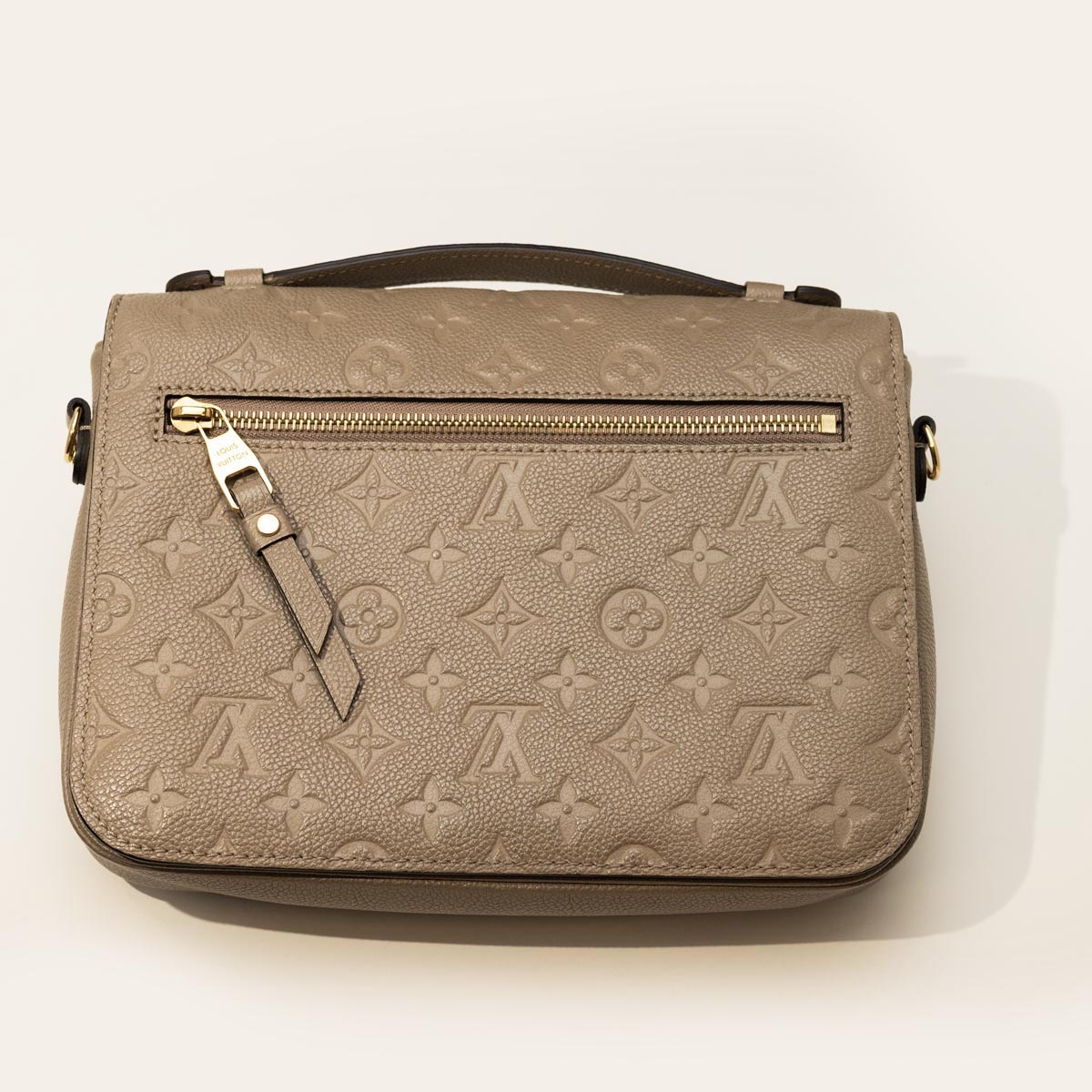 Pre Owned Louis Vuitton Metis Tourterelle Monogram Turtledove Empreinte Leather Bag