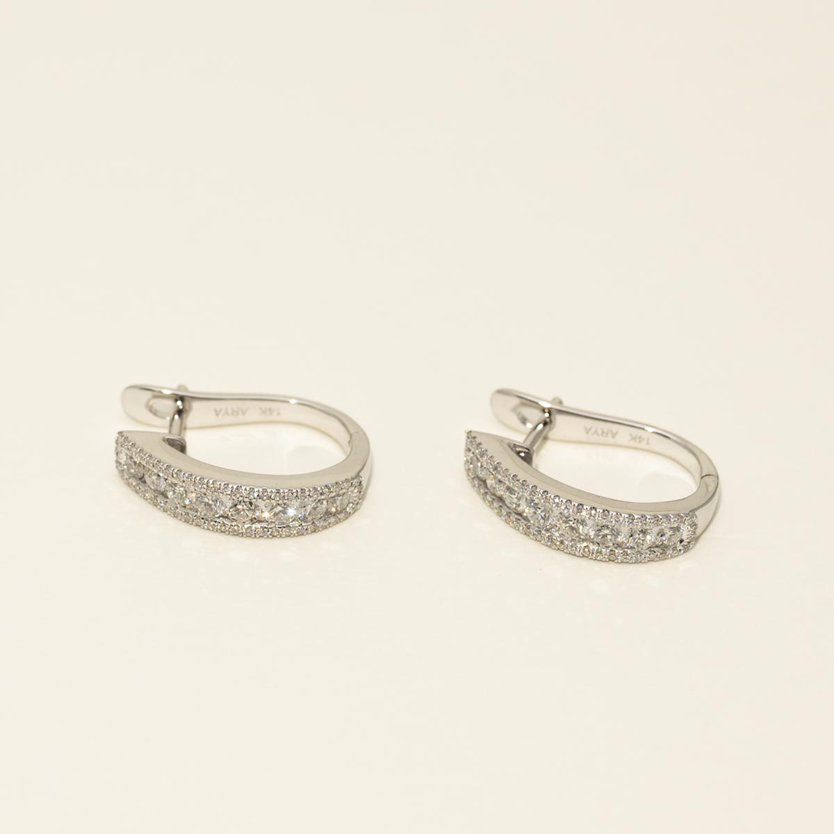 Diamond Hoop Earrings in 14kt White Gold (1 1/4ct tw)