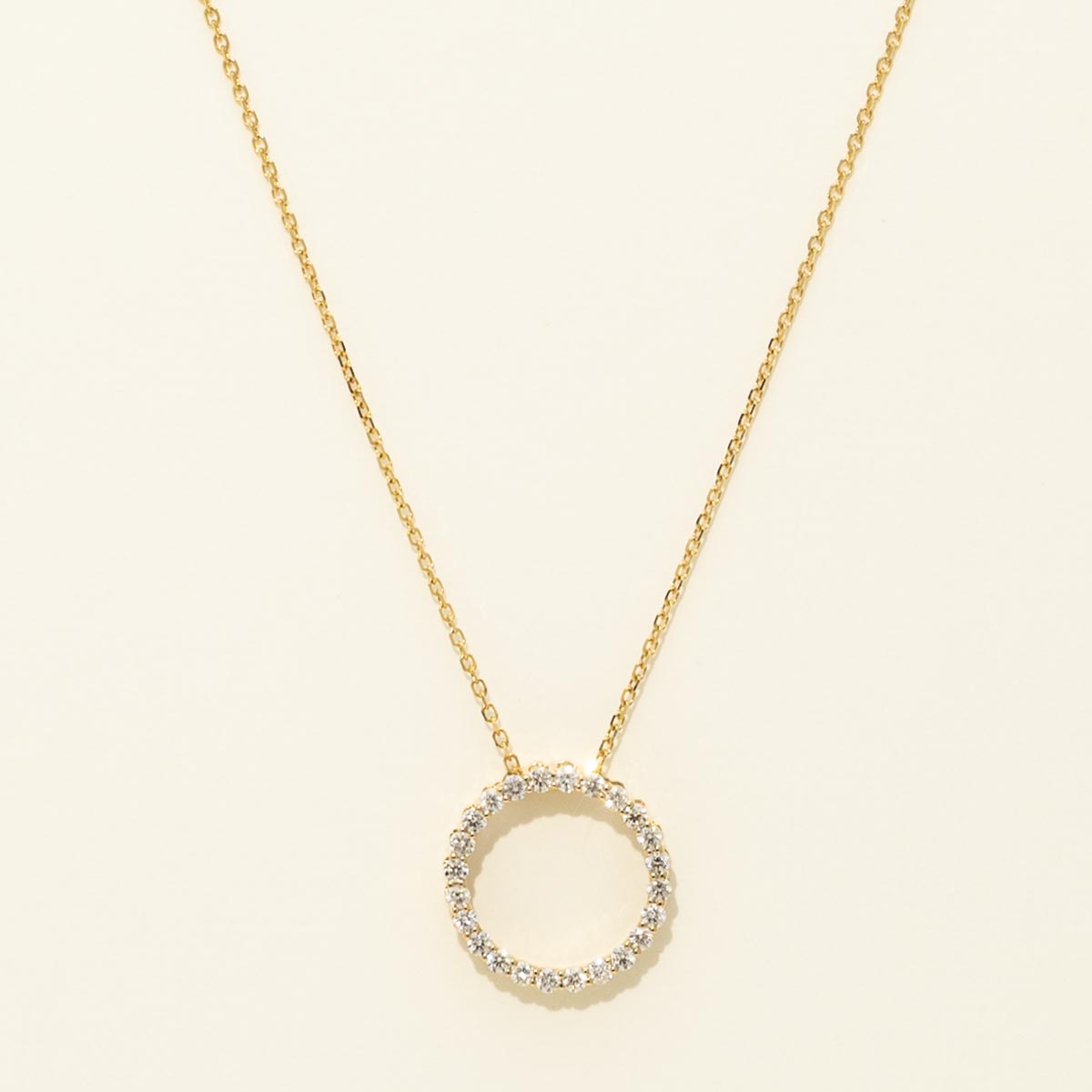 Diamond Circle Necklace in 14kt Yellow Gold (1/3ct tw)