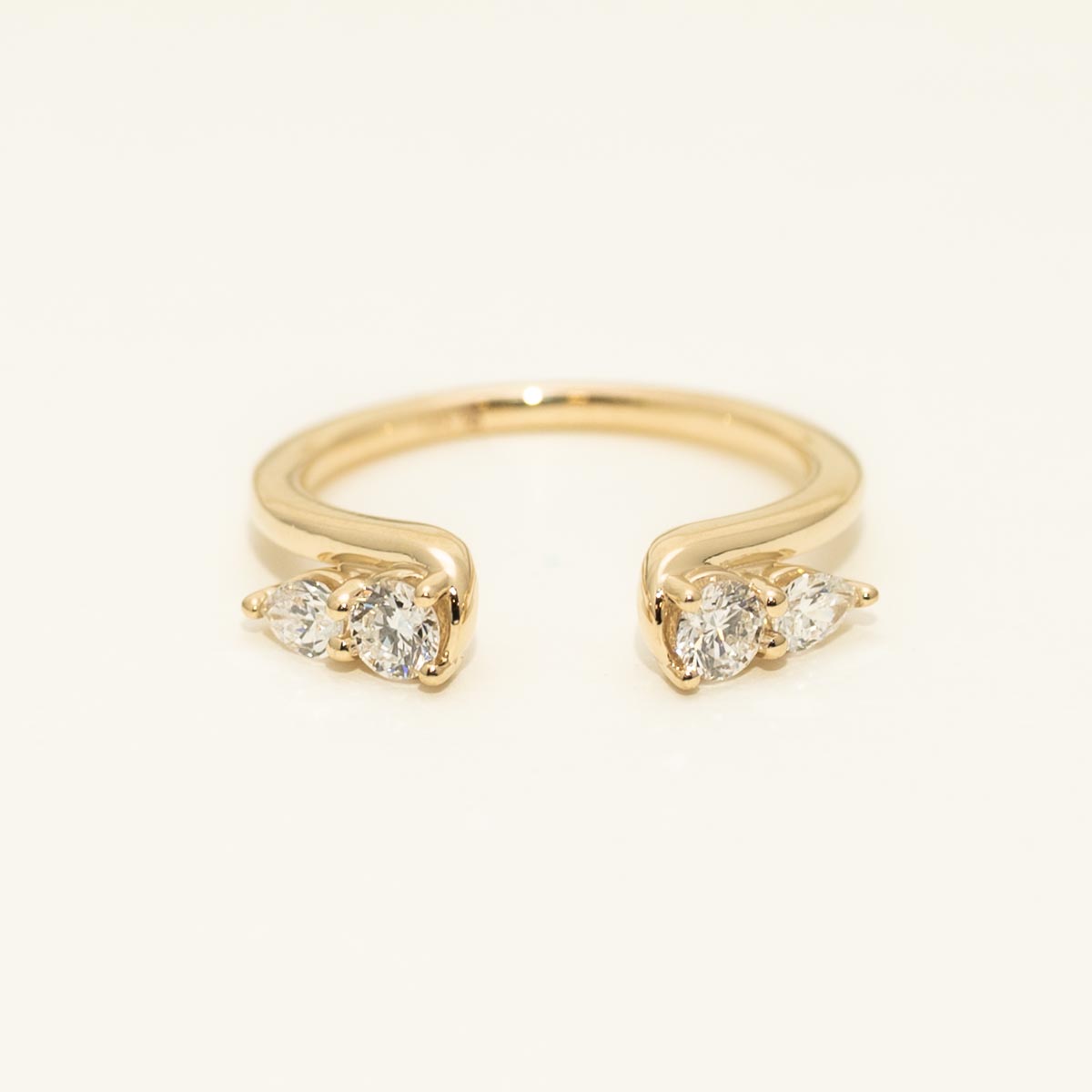 Round and Pear Diamond Enhancer in 14kt Yellow Gold (1/2ct tw)