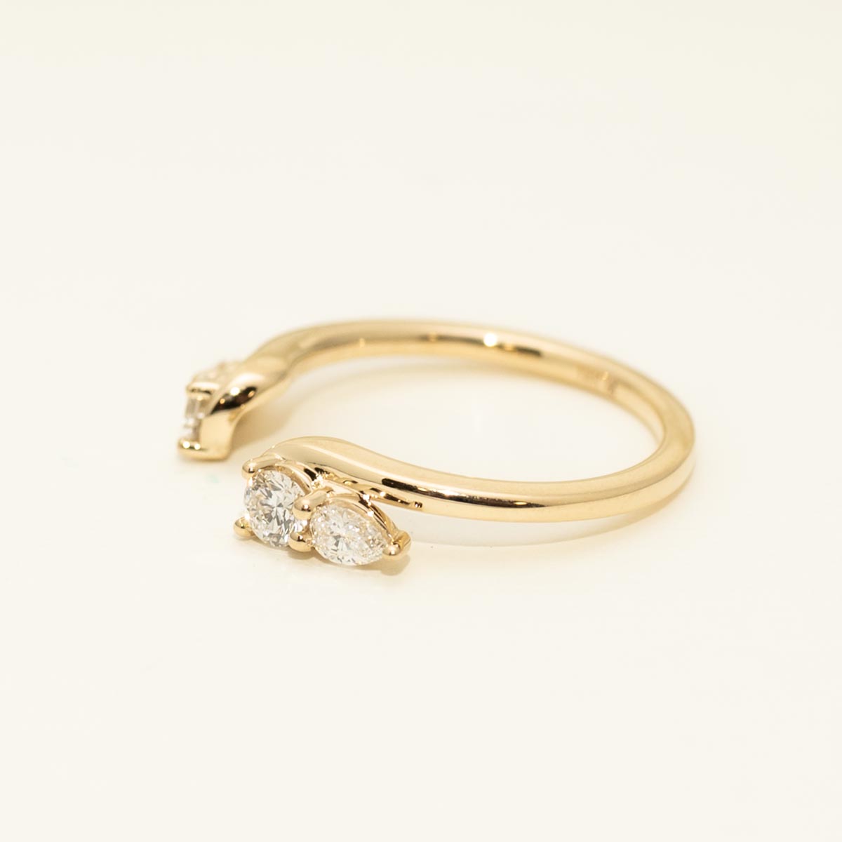 Round and Pear Diamond Enhancer in 14kt Yellow Gold (1/2ct tw)