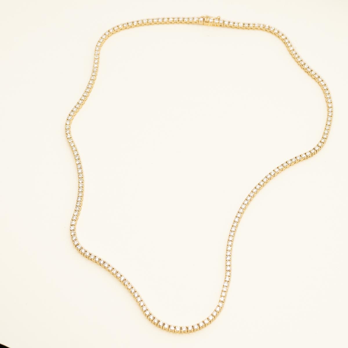 Diamond Tennis Necklace in 14kt Yellow Gold (6.50ct tw)