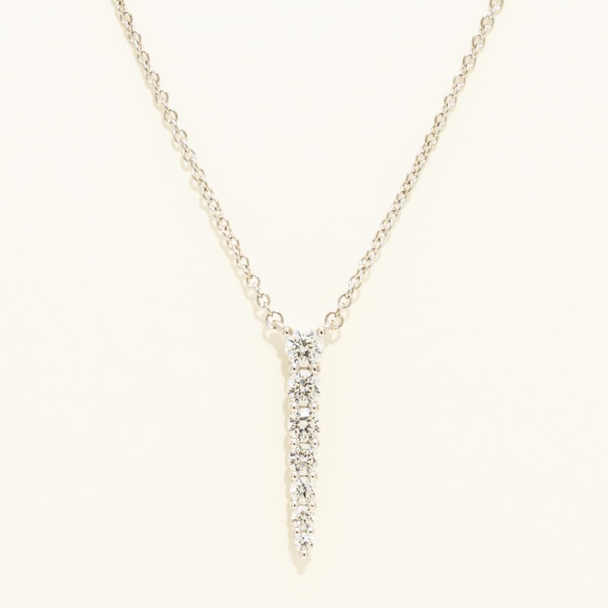 Memoire Identity Diamond Necklace in 18kt White Gold (3/8ct tw)