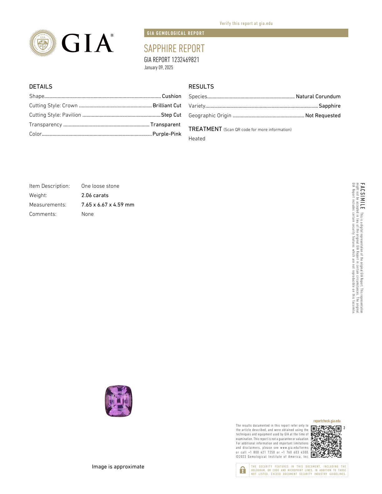 Cushion Cut Pink Sapphire Ring in 14kt White Gold with Diamonds