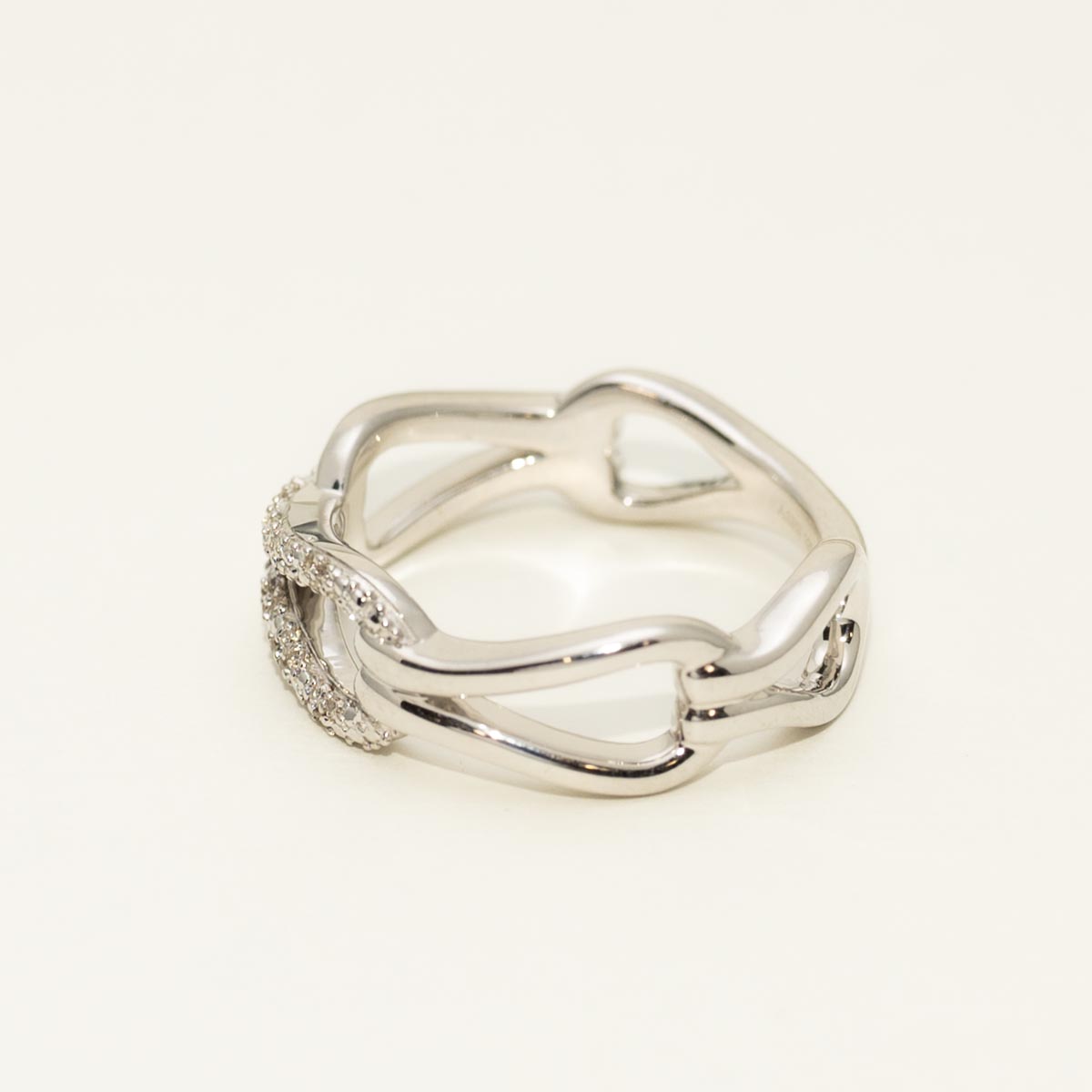 Bold Knot Ring in Sterling Silver with Diamonds (1/10ct tw)