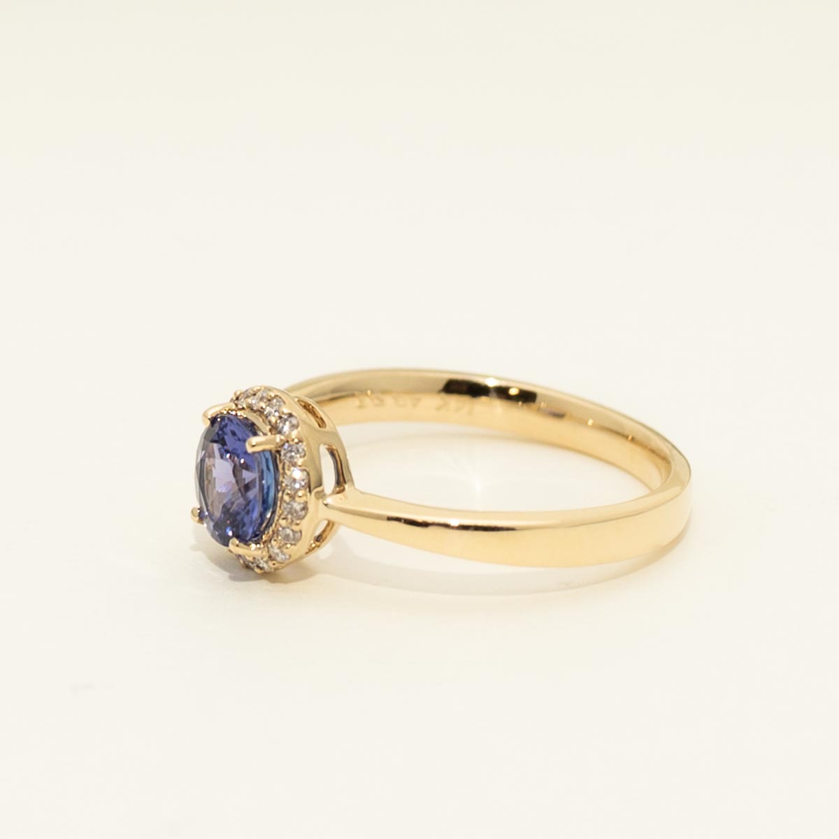 Tanzanite Ring in 14kt Yellow Gold with Diamonds (1/10ct tw)