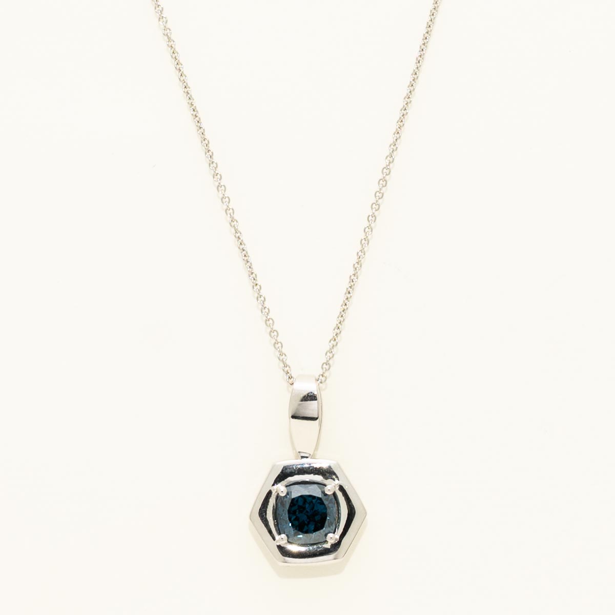 Blue Diamond Necklace in 14kt White Gold (3/4ct tw)