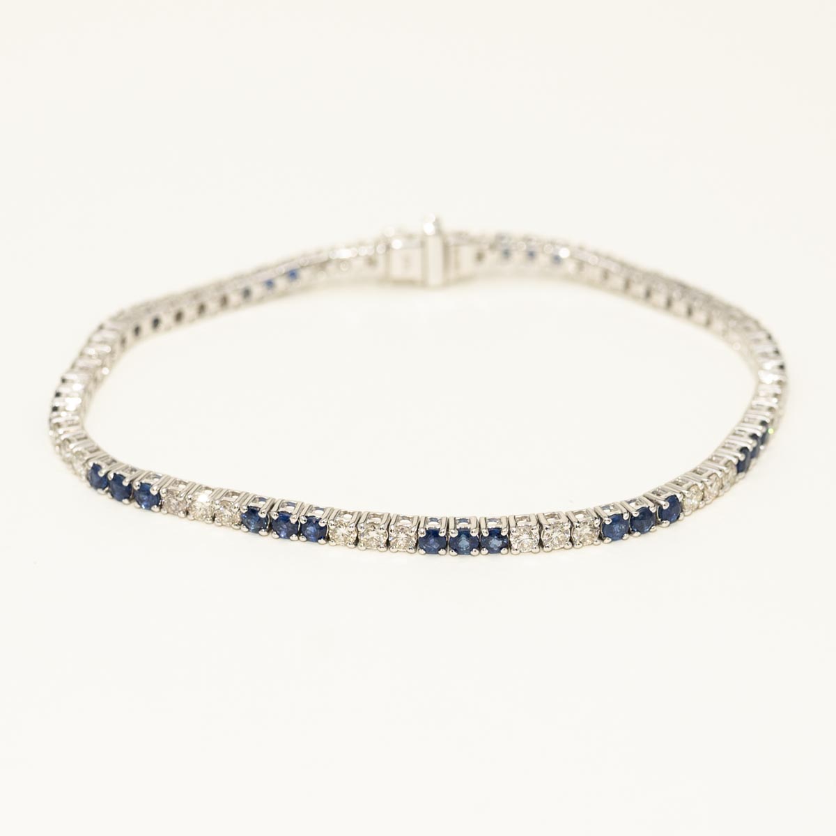 Sapphire Tennis Bracelet in 14kt White Gold with Diamonds (1 3/4ct tw)