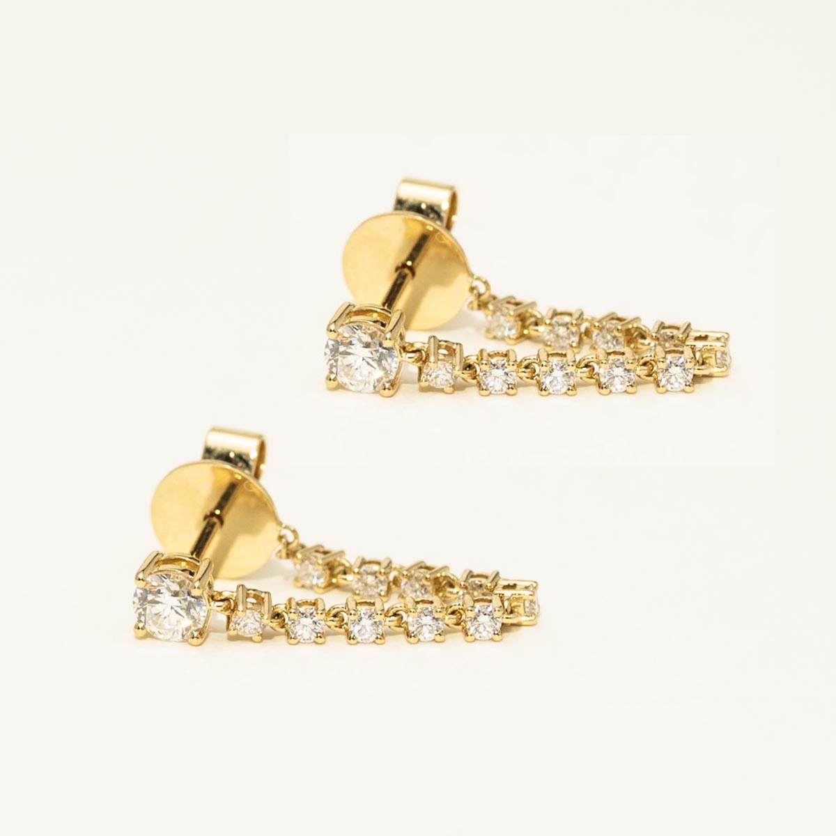 Memoire Essentials Draped Stiletto Earrings in 18kt Yellow Gold (3/4ct tw)