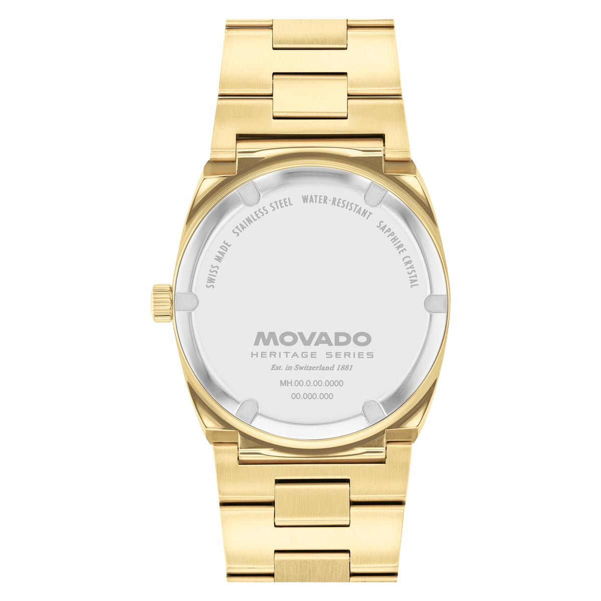 Movado Heritage Ondoplan Watch with Yellow Dial and Yellow Stainless Steel Bracelet (36mm and quartz movement)