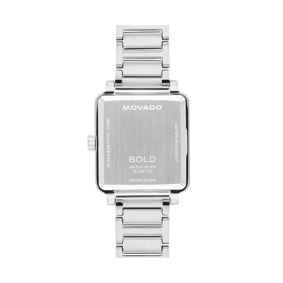 Movado Bold Evolution Watch with Blue Dial and Stainless Steel Bracelet ( 28x26mm and quartz movement)