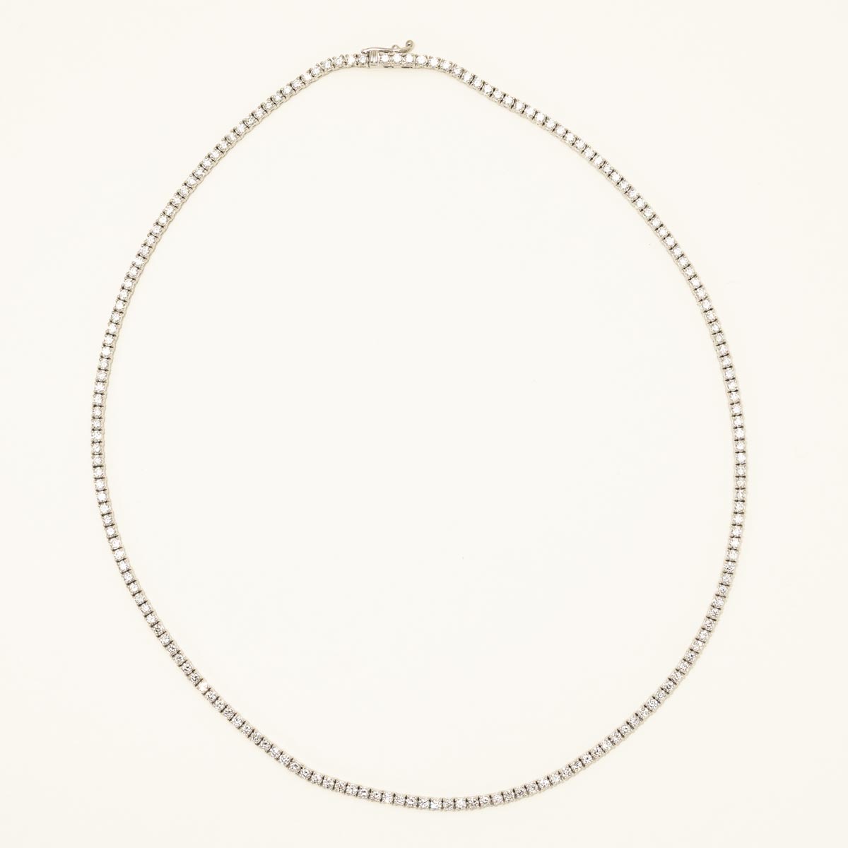 Lab Grown Diamond Tennis Necklace in 14kt White Gold (5ct tw)