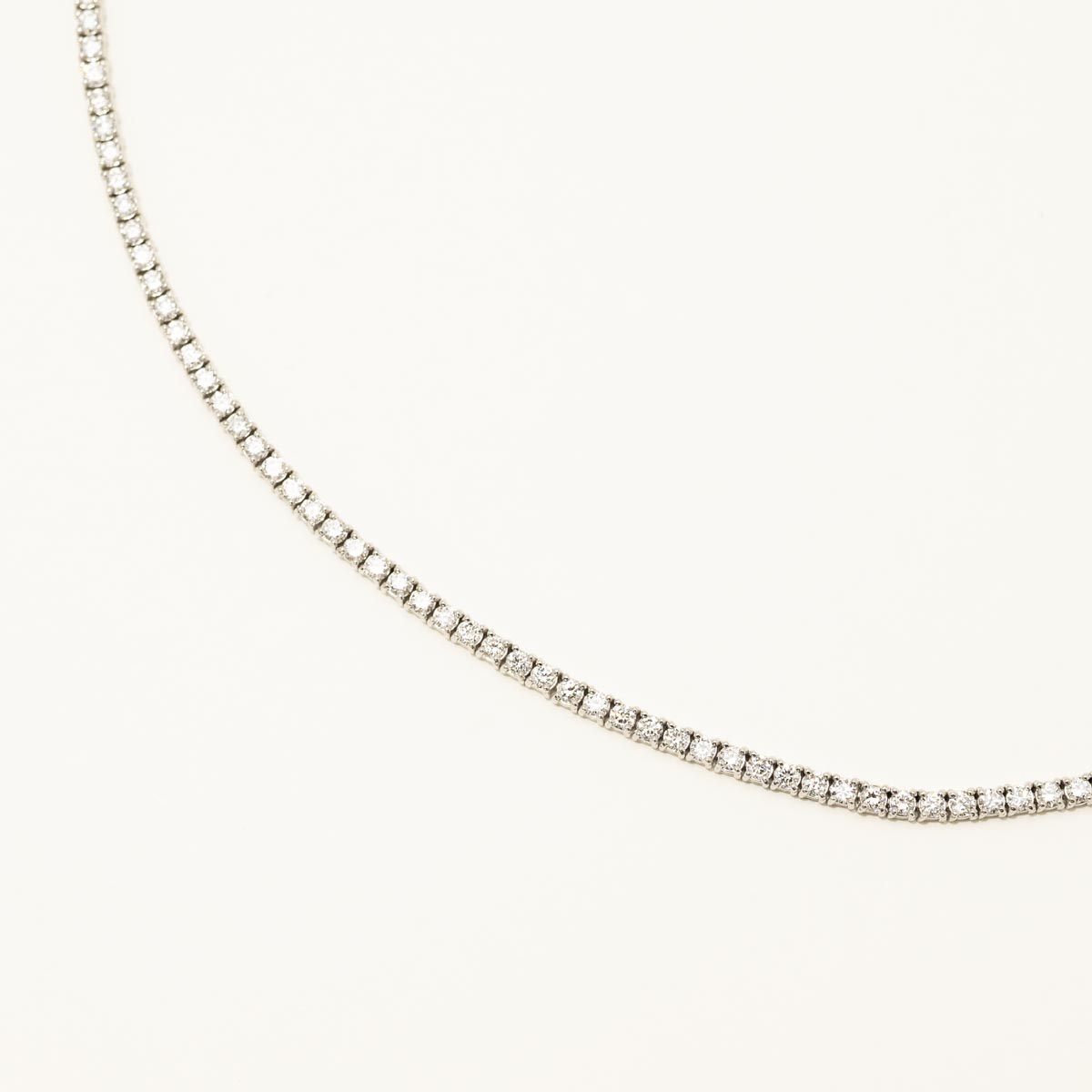 Lab Grown Diamond Tennis Necklace in 14kt White Gold (5ct tw)