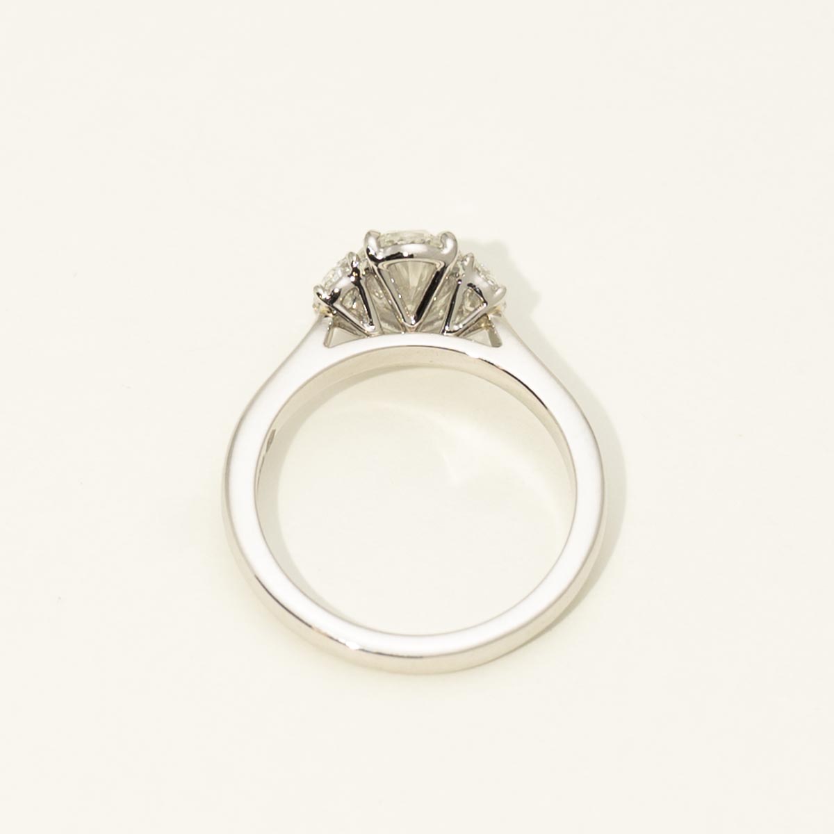 Oval and Cadillac Diamond Three Stone Engagement Ring in Platinum (1 3/4ct tw)