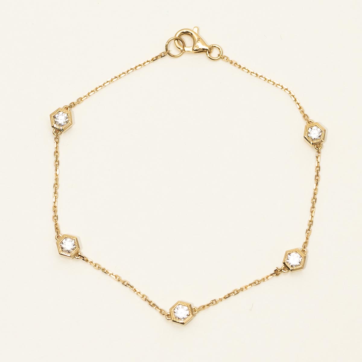 Broadway Collection Diamond Station Bracelet in 18kt Yellow Gold (1/2ct tw)