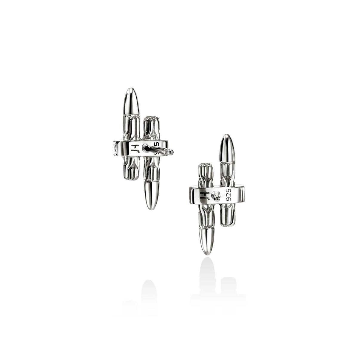 John Hardy Spear Diamond Pave Earrings in Sterling Silver (1/10ct tw)