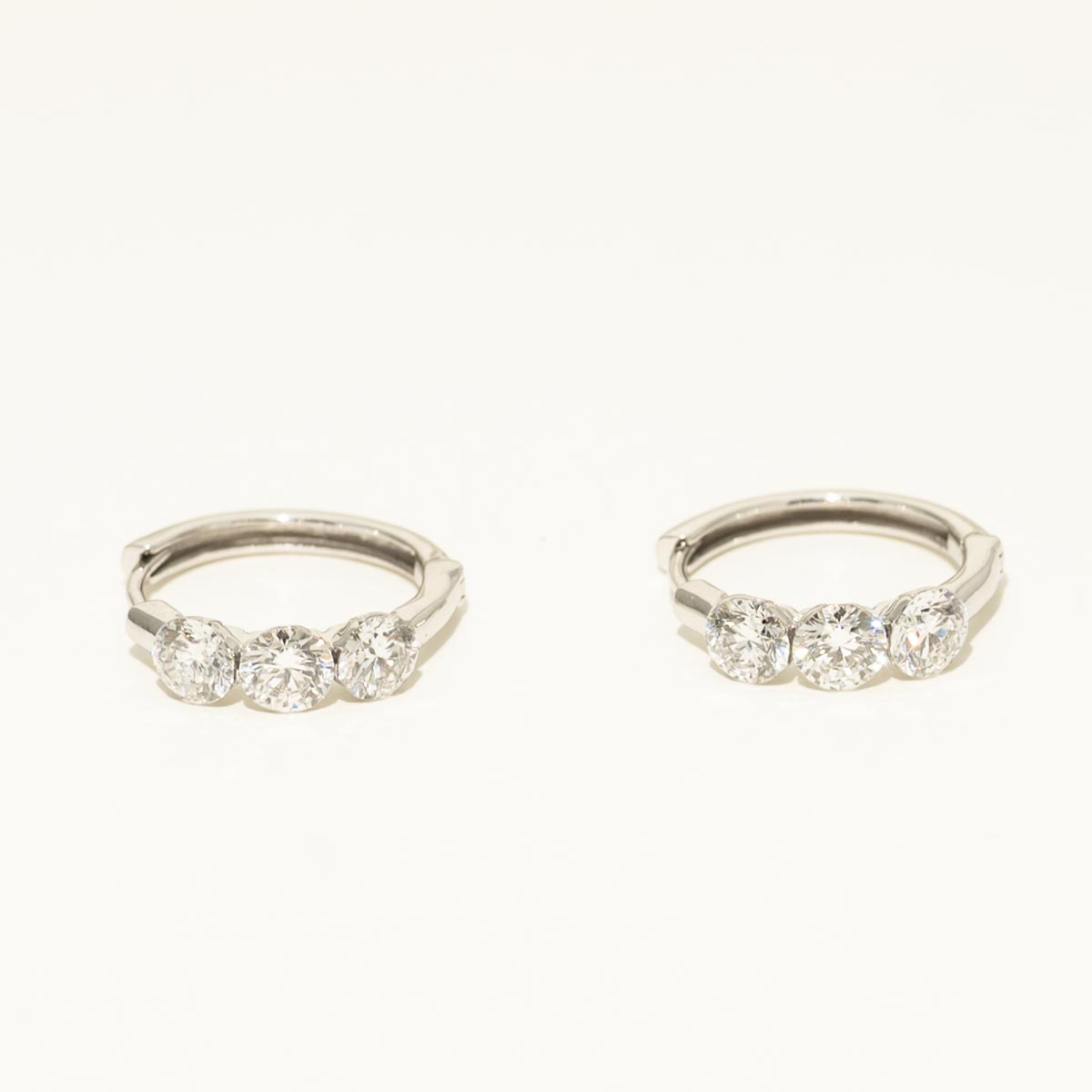 Lab Grown Diamond Hoop Earrings in 14kt White Gold (2ct tw)