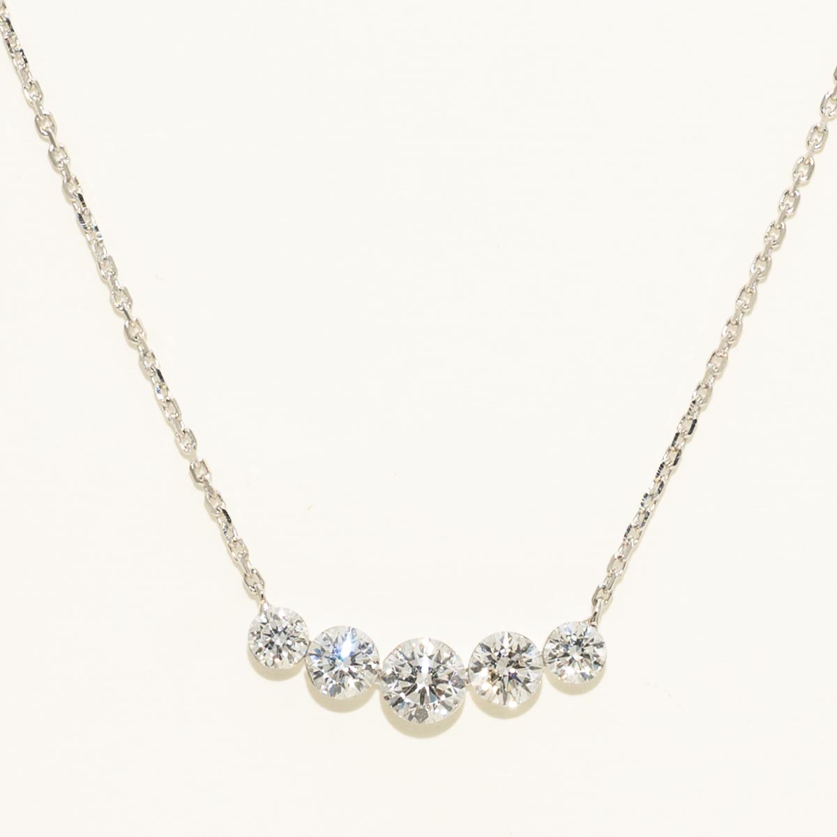 Lab Grown Diamond Necklace in 14kt White Gold (1 1/2ct tw)