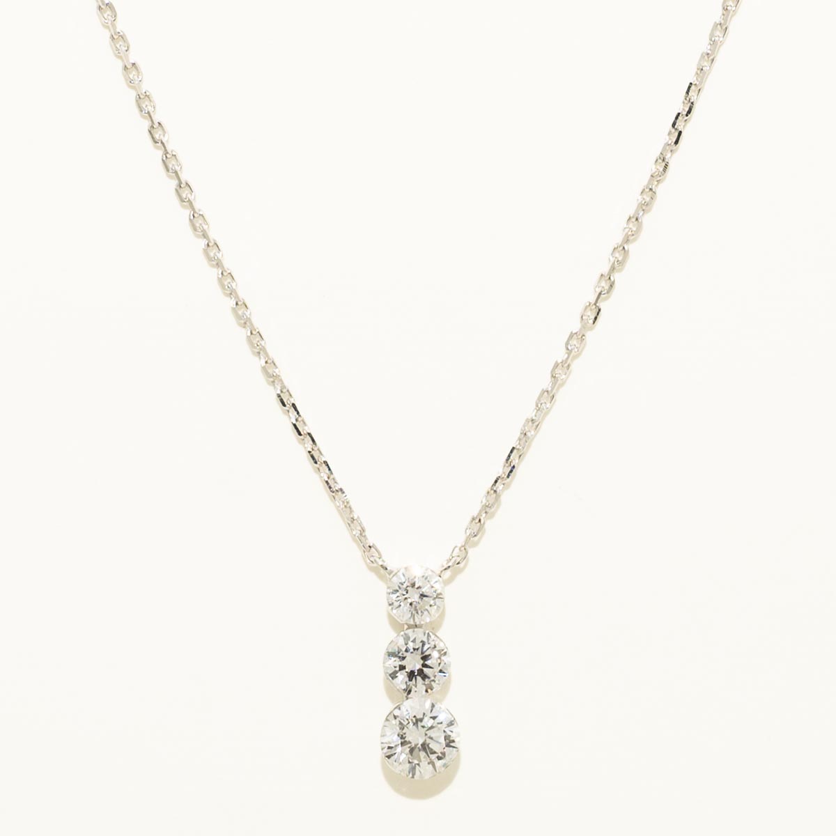 Lab Grown Diamond Journey Necklace in 14kt White Gold (1ct tw)