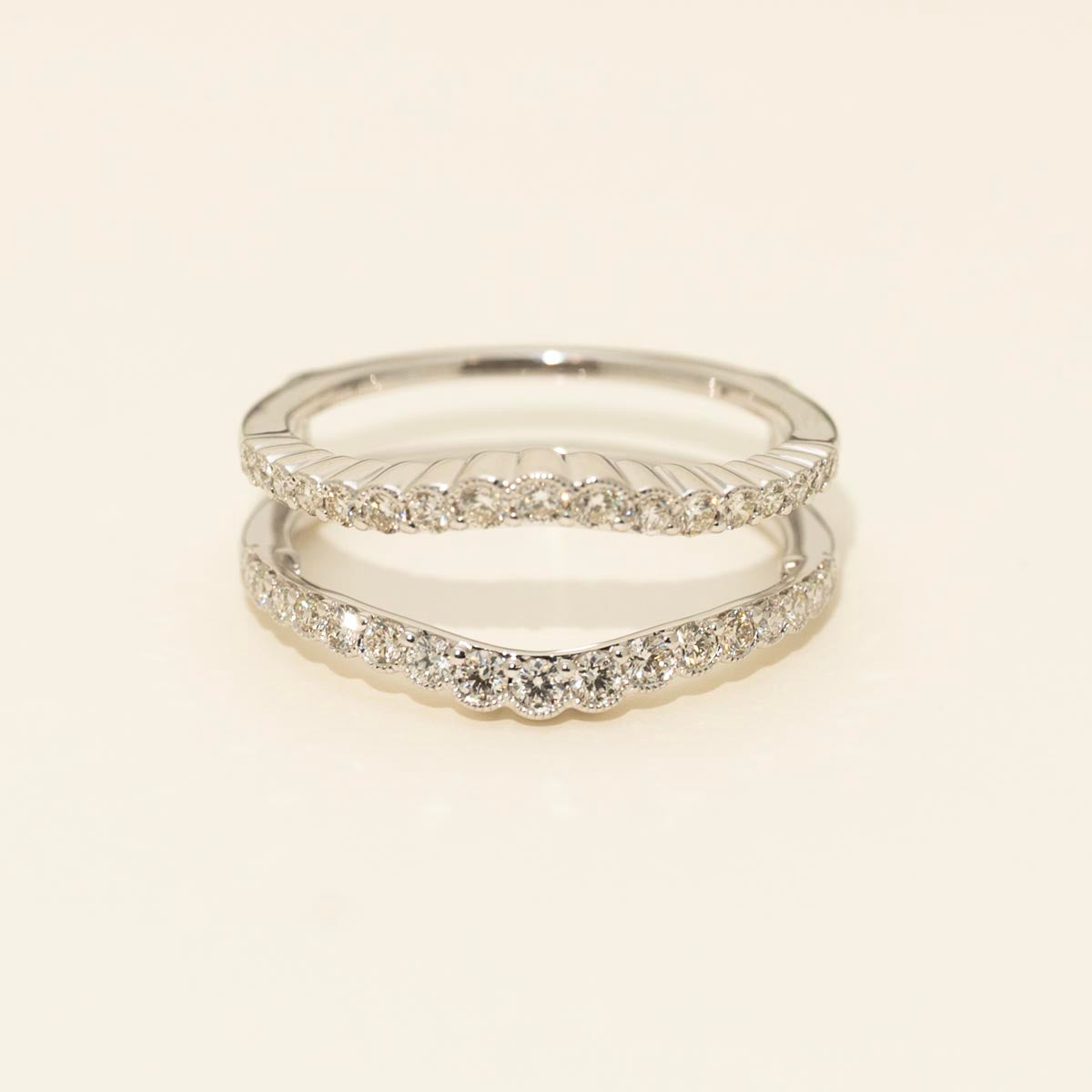 Diamond Curve Insert Wedding Band in 14kt White Gold (1/2ct tw)