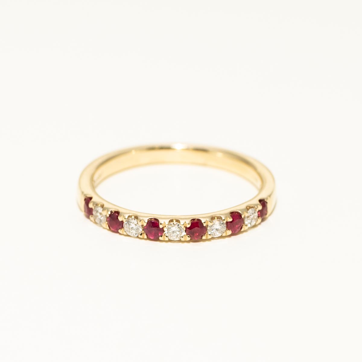 Ruby and Diamond Band in 14kt Yellow Gold (1/5ct tw)