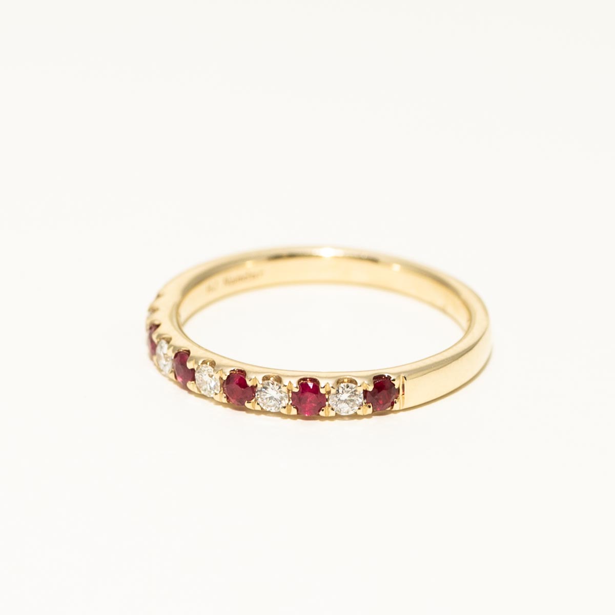 Ruby and Diamond Band in 14kt Yellow Gold (1/5ct tw)