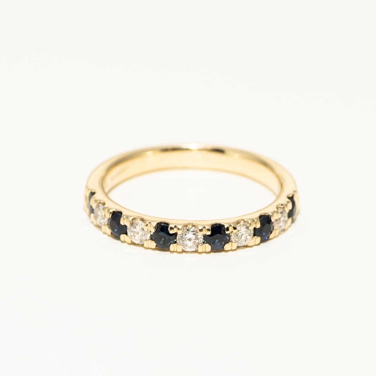 Sapphire and Diamond Band in 14kt White Gold (1/3ct tw)