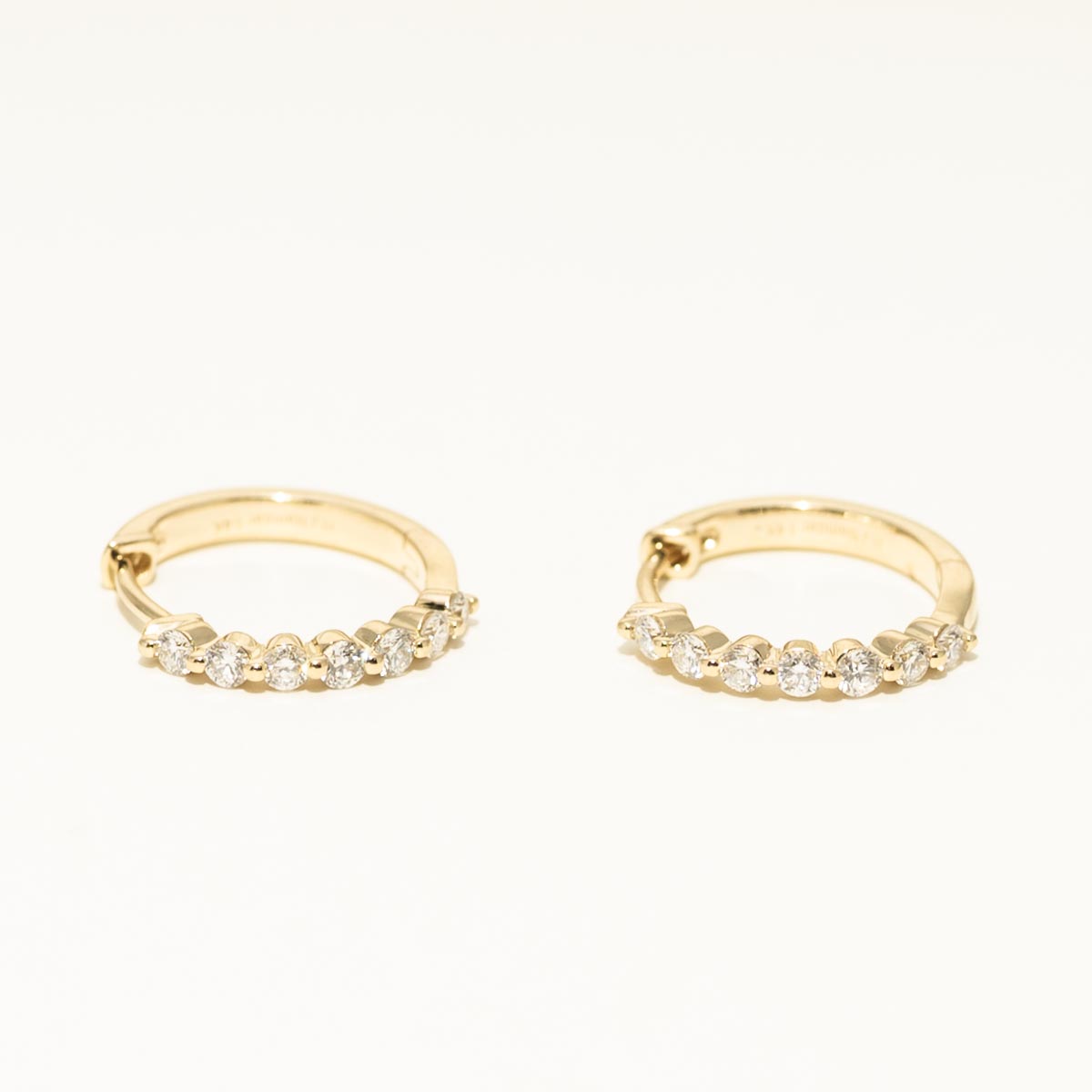 Diamond Huggie Hoop Earrings in 14kt Yellow Gold (1/3ct tw)
