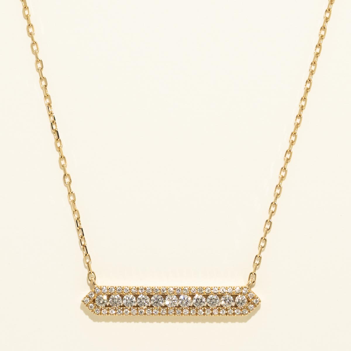 Diamond Bar Fashion Necklace in 14kt Yellow Gold (1/2ct tw)