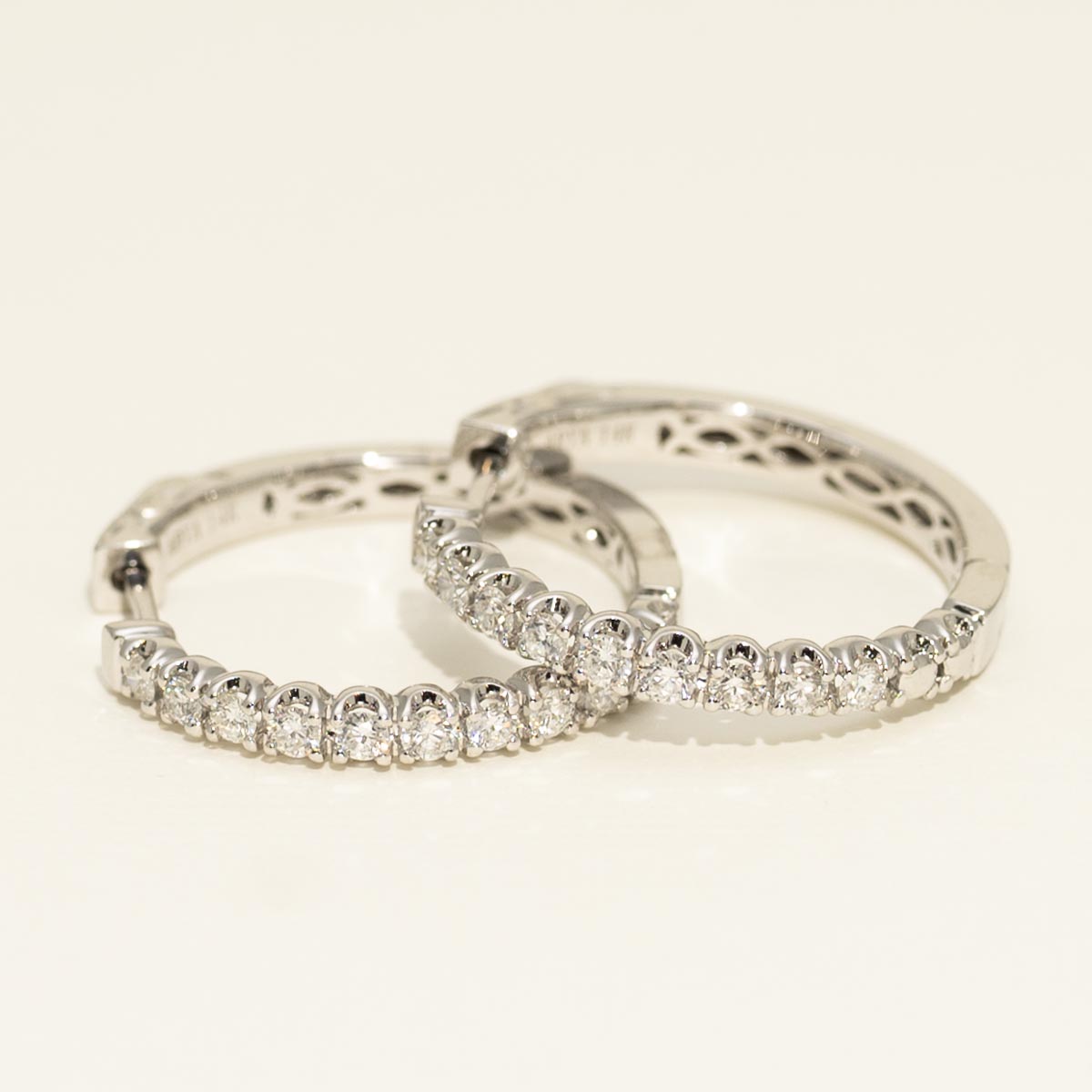 Diamond Hoop Earrings in 14kt White Gold (5/8ct tw)