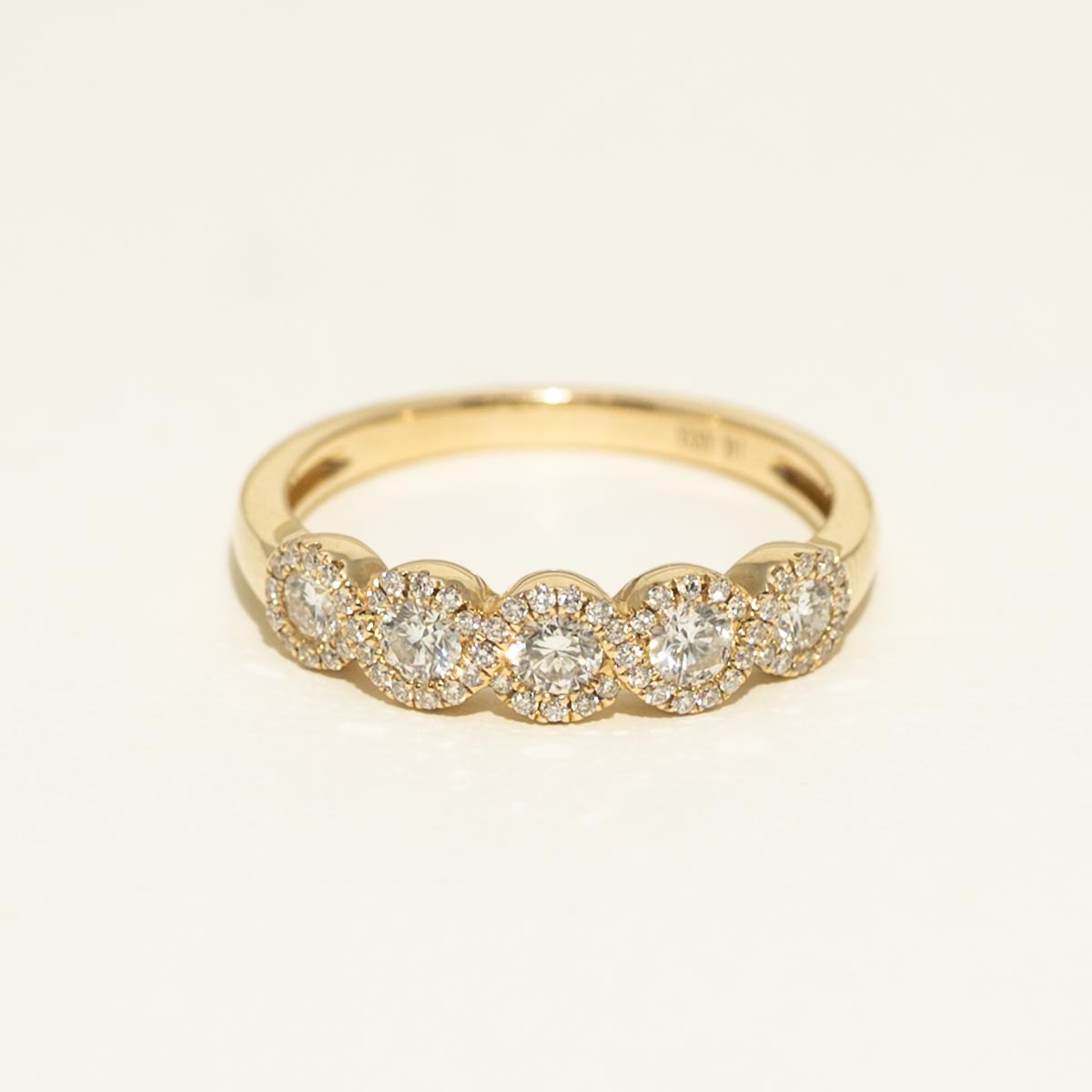 Diamond Halo Ring in 14kt Yellow Gold (5/8ct tw)