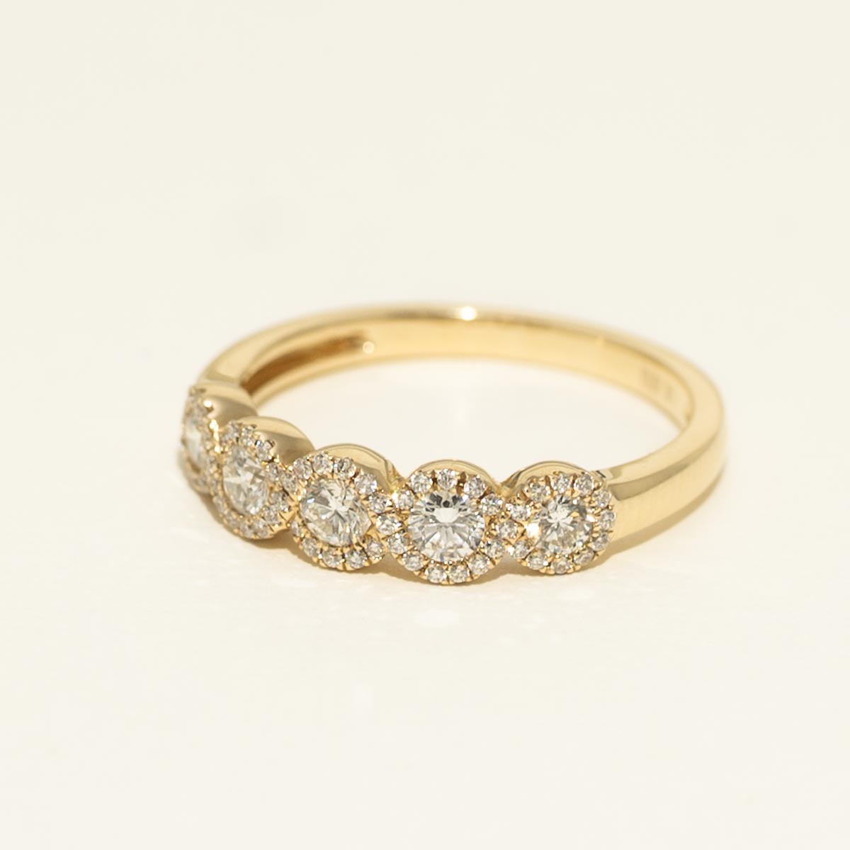 Diamond Halo Ring in 14kt Yellow Gold (5/8ct tw)