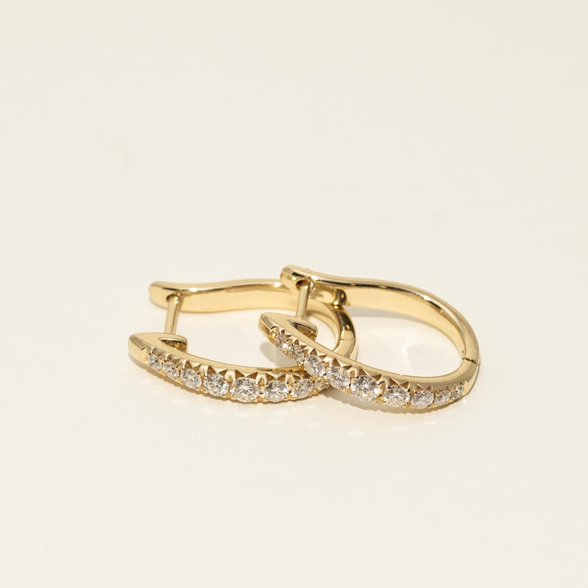 Diamond Hoop Earrings in 14kt Yellow Gold (3/4ct tw)