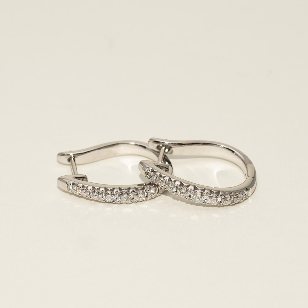 Diamond Hoop Earrings in 14kt White Gold (3/4ct tw)