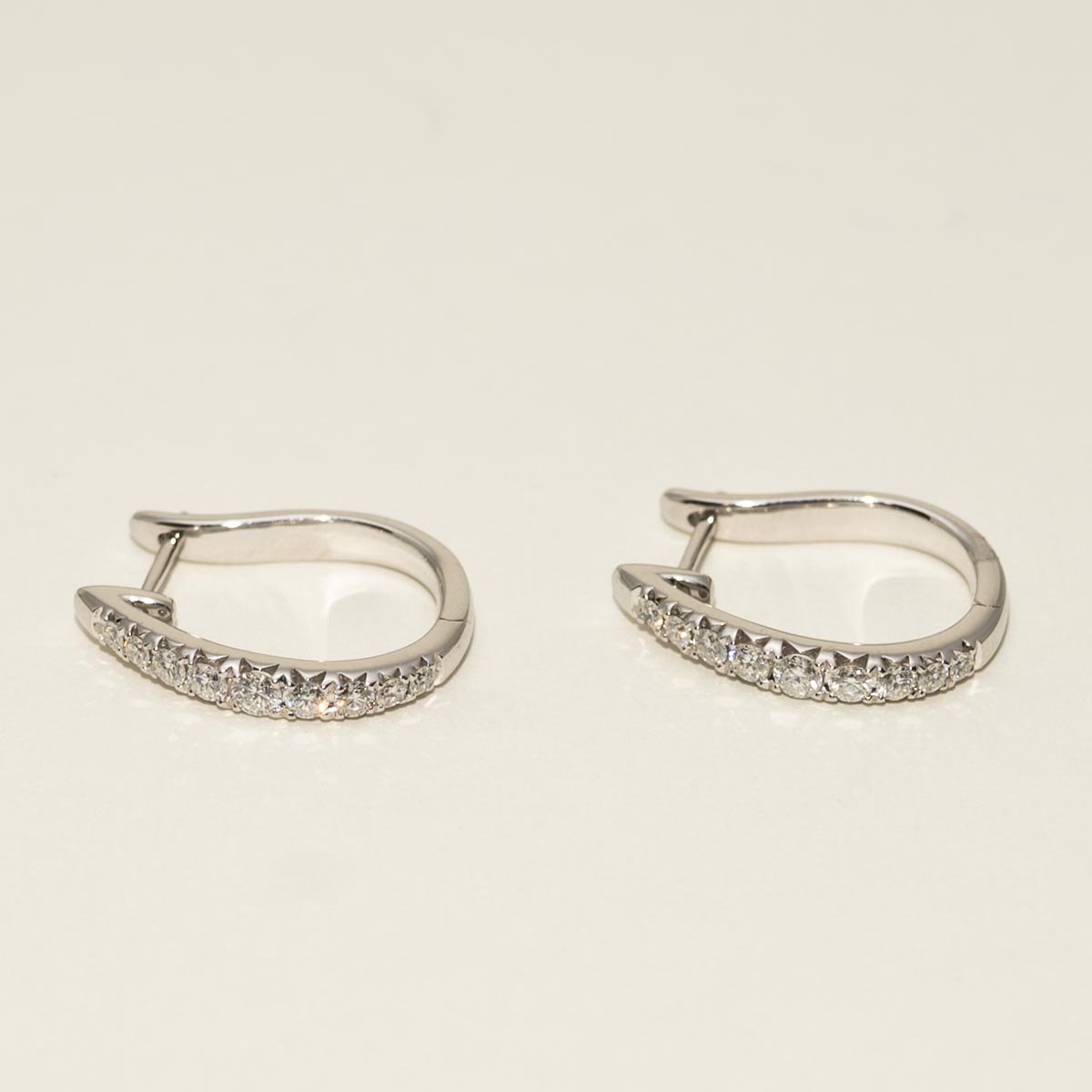 Diamond Hoop Earrings in 14kt White Gold (3/4ct tw)