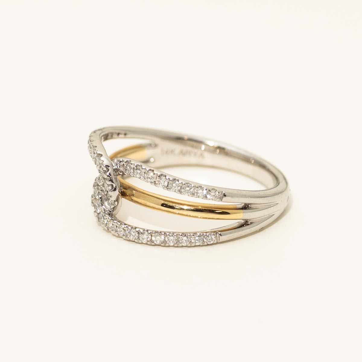 Diamond Fashion Ring in 14kt White and Yellow Gold (3/8ct tw)