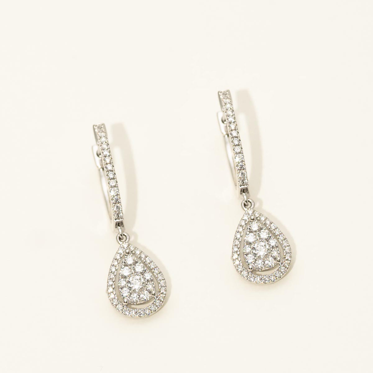 Diamond Drop Earrings in 14kt White Gold (5/8ct tw)