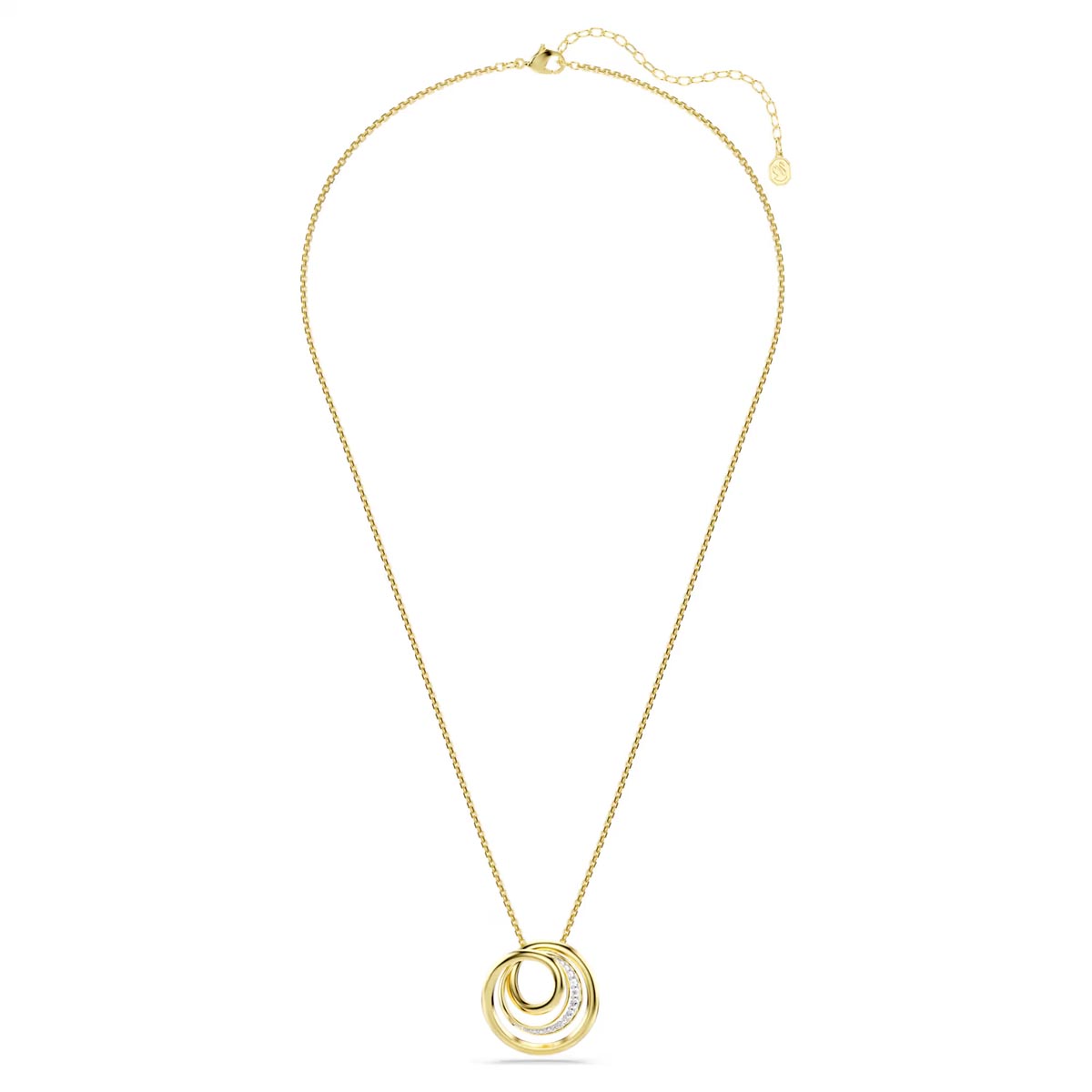 Swarovski Hyperbola Necklace in Yellow Tone Plate