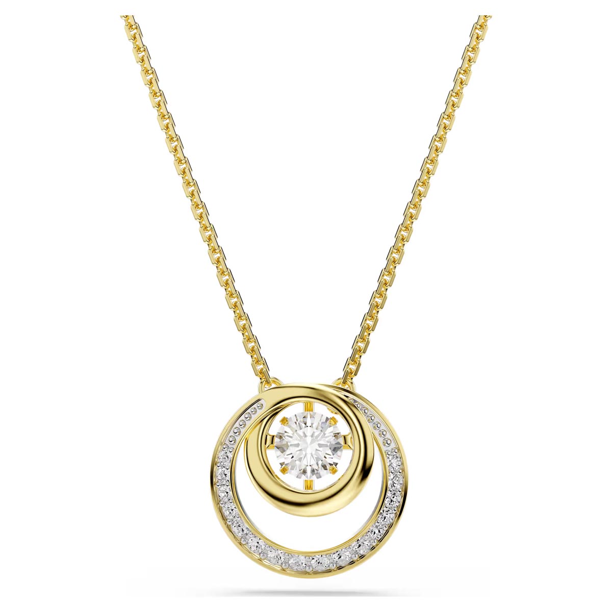 Swarovski Hyperbola Necklace in Yellow Tone Plate