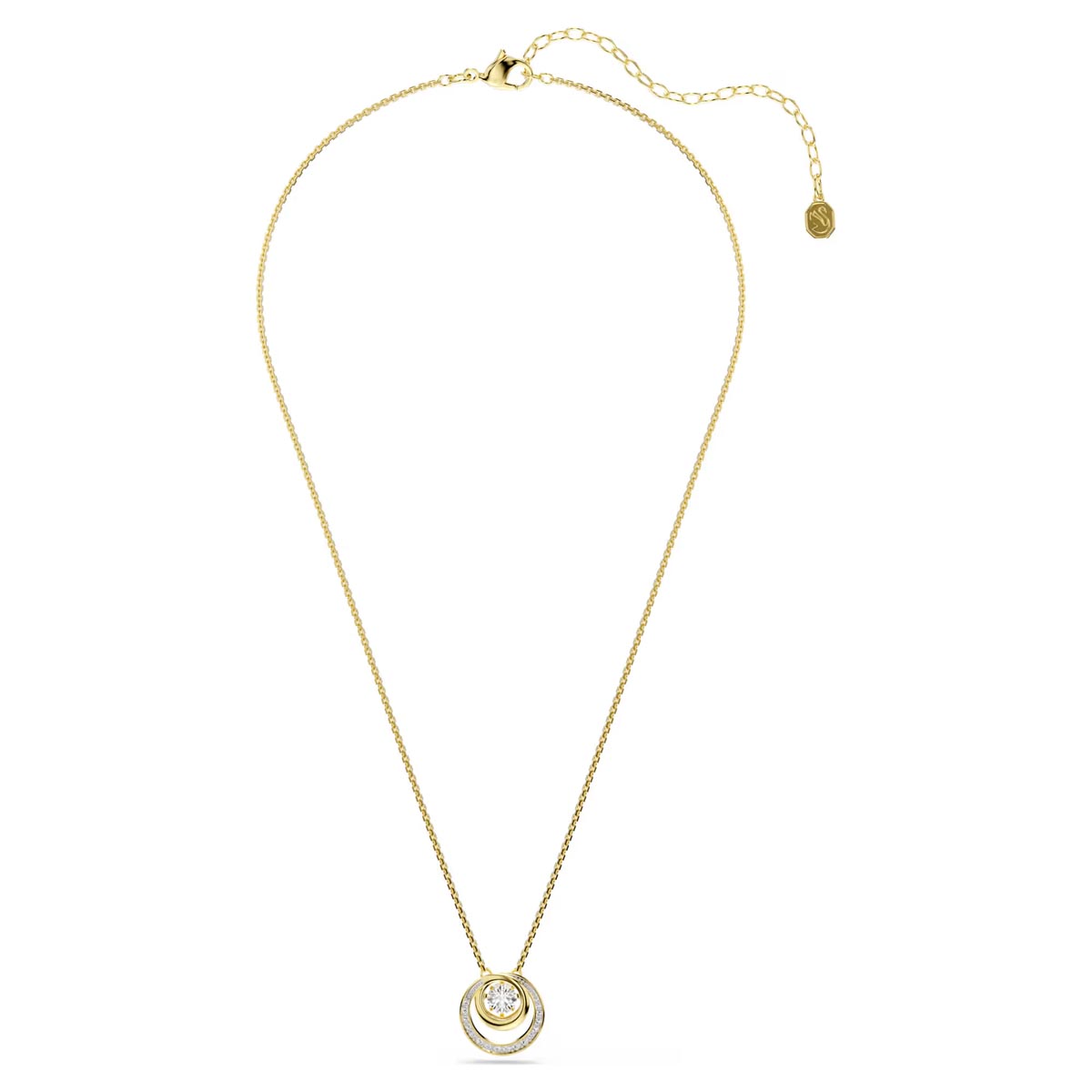 Swarovski Hyperbola Necklace in Yellow Tone Plate