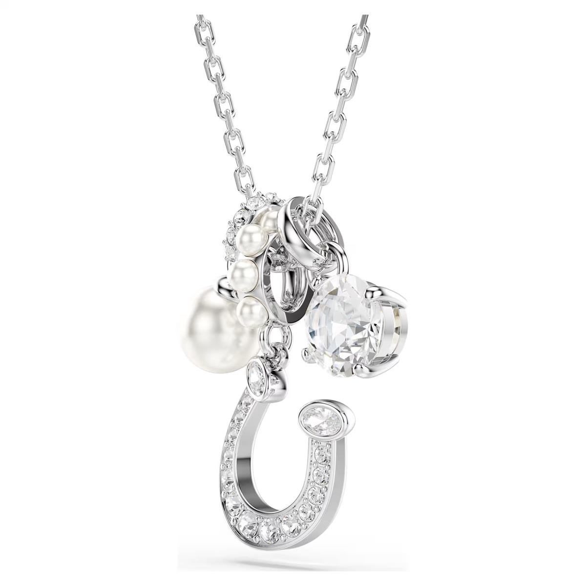 Swarovski Symbolica Horseshoe Necklace with Crystal Pearls