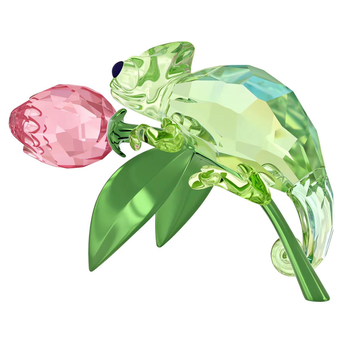 Swarovski Crystal Idyllia Chameleon and Tulip Figurine